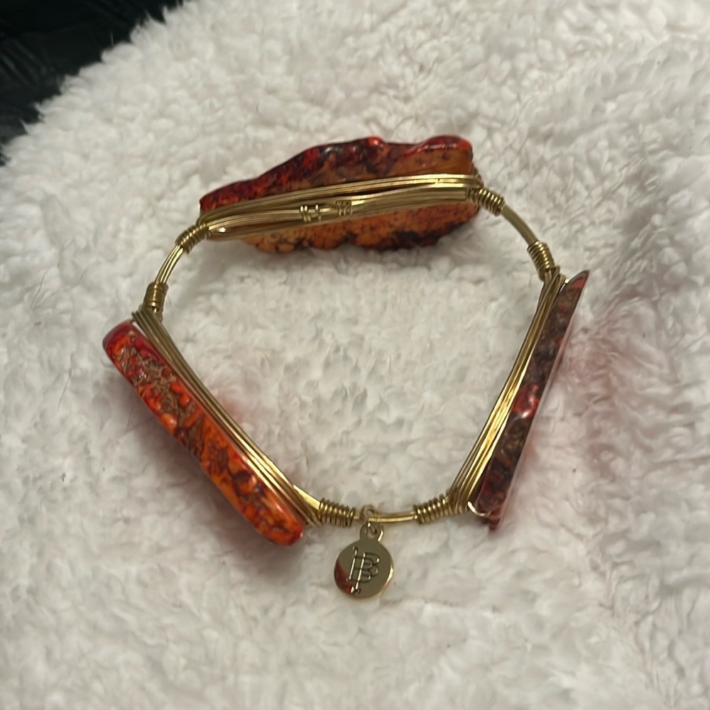 Bourbon and Bowties Orange Stone Bracelet